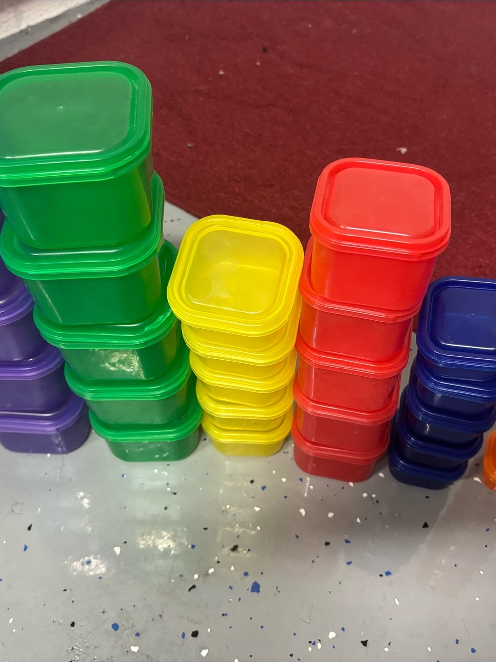 21 day fix Colorful Stackable Plastic Storage Containers - Assorted Colors - Picture 2 of 4